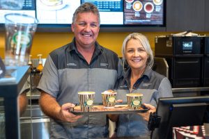 Zarraffa's Coffee Ballina store owners Jarrod and Corinne Mckenzie.